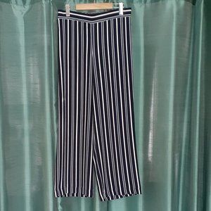 Beachy Navy Striped Pants